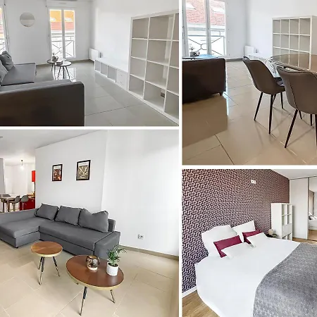 Spacieux & Central, Parking Prive Apartment Reims